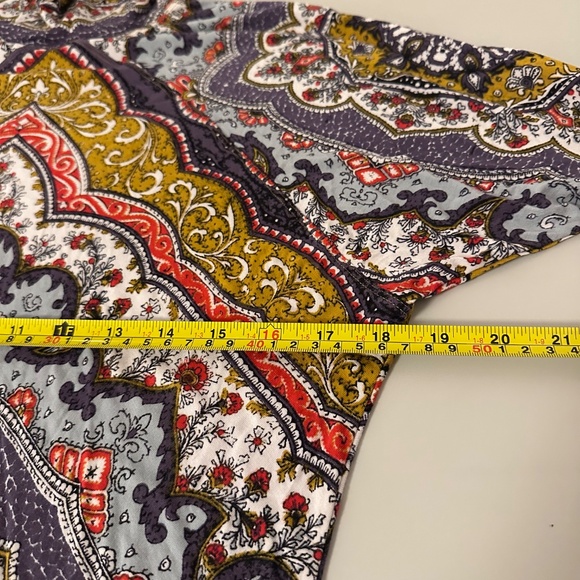 Free People Chase Me Long Sleeve Paisley Print Turtleneck | Size Small - Picture 6 of 9